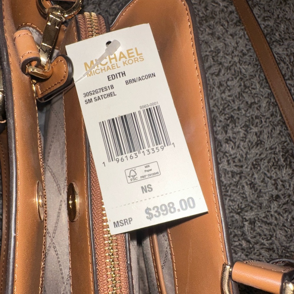 Michael Kors Brown Mini Bag with Gold Accents - Picture 3 of 3